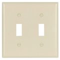 Eaton Wiring Devices Wallplate, 412 in L, 4916 in W, 2 Gang, Thermoset, Light Almond, HighGloss 2139LA-BOX